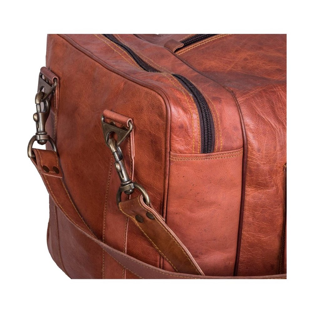 XL Full Grain Leather Duffel Bag -Travel Bag - Overnight Weekender Bag - Luggage - Picture 5 of 7